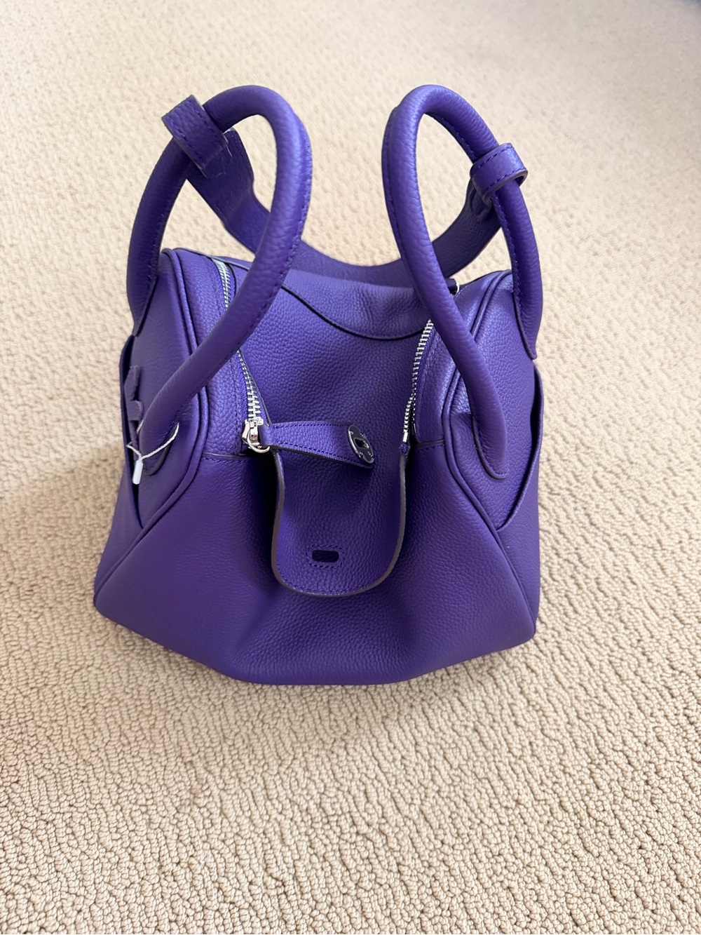 Similar to lindy26 Purple Women's Leather Handbag - Structured Top-Handle Tote